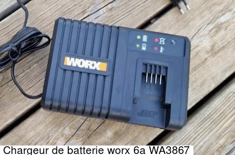 chargeur de batterie worx 6a WA3867